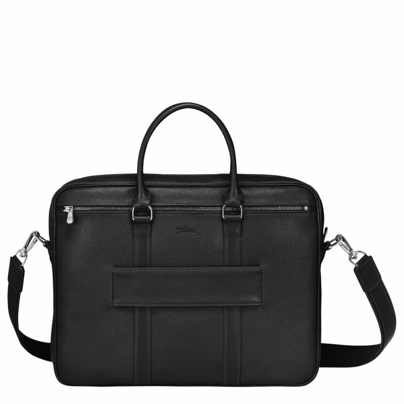 Black Longchamp Le Foulonne S Men's Briefcase Bags
